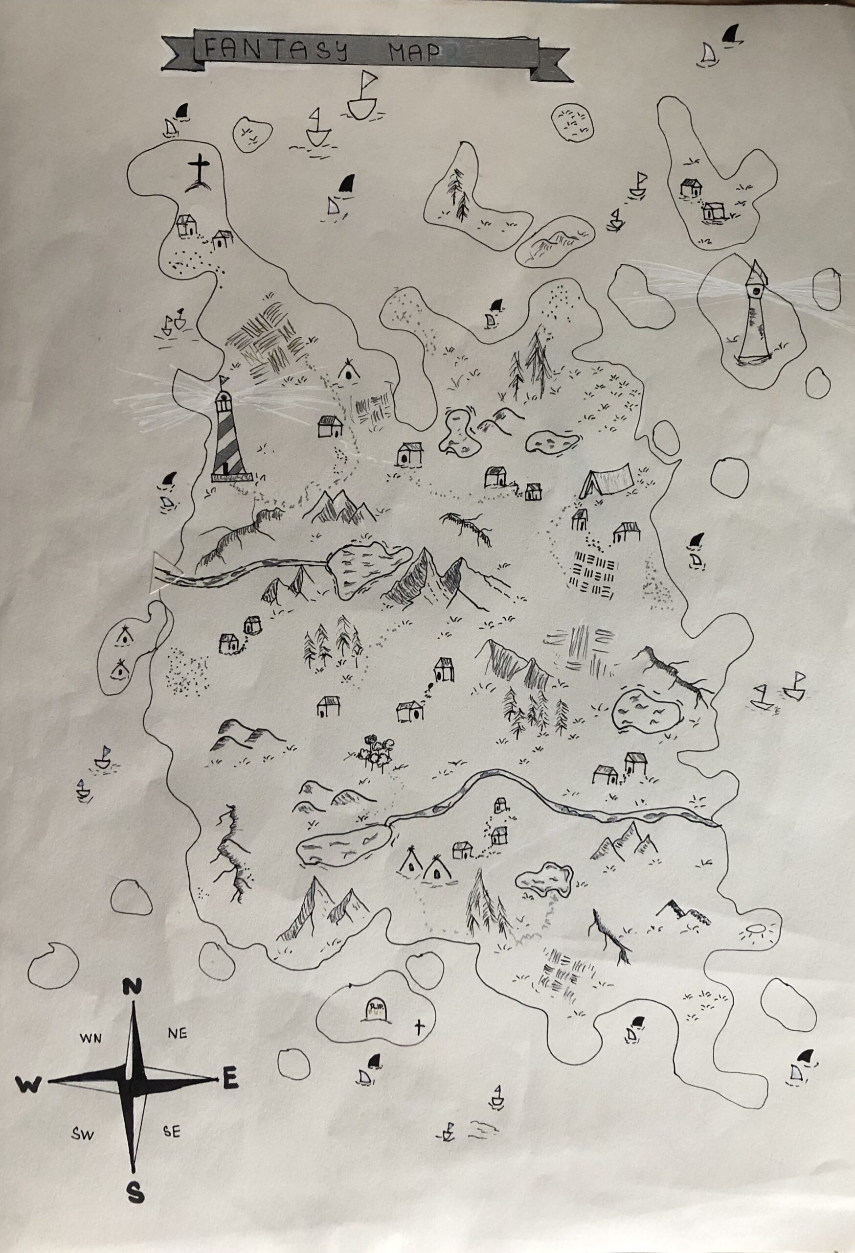 Fantasy map – Amélie Kopišová